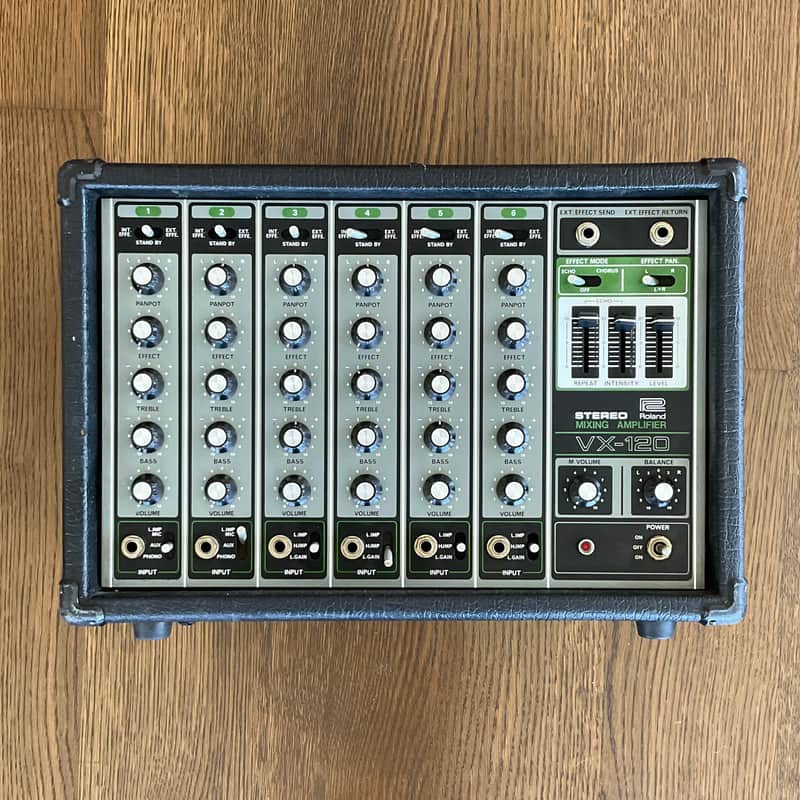 Roland VX-120 Mixing Amplifier 6-Channel Powered Mixer 1977 - 1982 - Black imagen 1