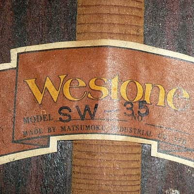 Westone SW35 Semi Solid Top D size Guitar 1976 Natural Japan Vintage BARGAIN image 12