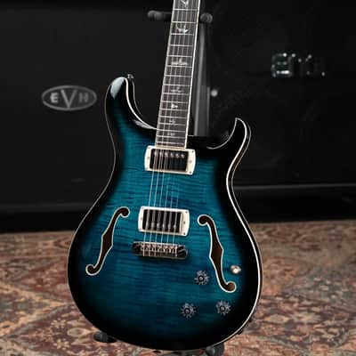 PRS SE Hollowbody II Piezo Electric Guitar - Peacock Blue Smokeburst with Gig Bag image 13