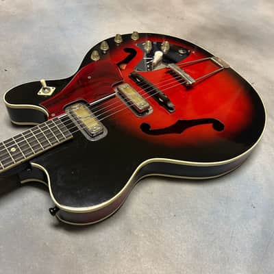1960's Harmony H-66 Vibra Jet Sunburst w/OSSC & Strap & Cord ! 1-OWNER !! RARE!!! image 8