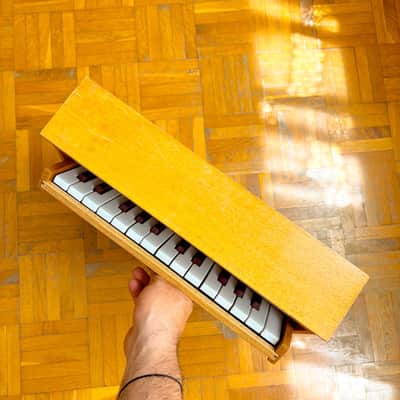 Legendary Antique Michelsonne Paris Wooden 25-Keys Upright Real Toy Piano made in France in 1950s! image 10