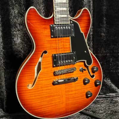 D'Angelico Premier Mini DC Dark Iced Tea Burst With Free Gig Bag image 2