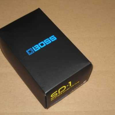 lightly handled - generally mostly very clean Boss EMPTY BOX for SD-1 SUPER OverDrive (NO pedal / NO paperwork) specifically from 2020 - but can be home for other year SD1 pedal) outside of box is black with yellow, light blue, & white graphic image 5
