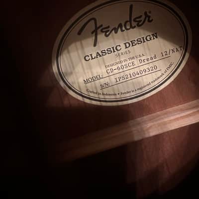 Fender CD-60SCE Dreadnought 12-String Acoustic Electric with Fender Acoustasonic 15 Chorus Amp image 7