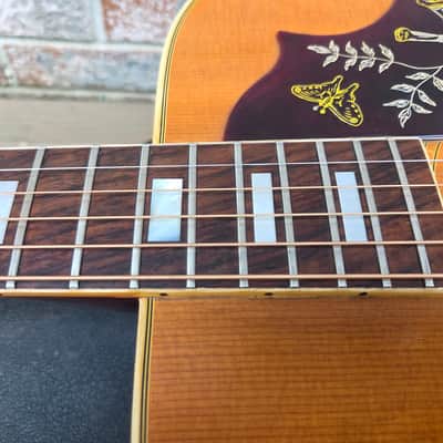 Vintage 1974 Gibson Hummingbird Custom Acoustic Guitar Project w/ Hardshell Case! image 13