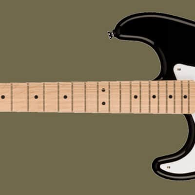 Fender Squier Sonic Stratocaster Black Electric Guitar - Left-Handed image 1