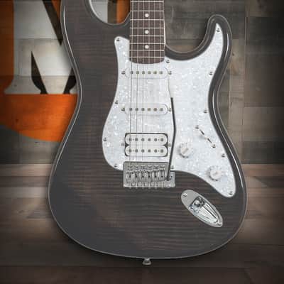 Washburn Sonamaster Deluxe Electric Guitar - Trans Trans Black (SDFTB-U) image 1