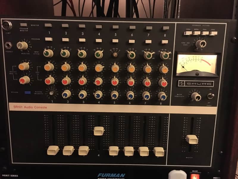 Shure SR101 8 Channel Mixer with EQ Spring Reverb Vintage | Reverb