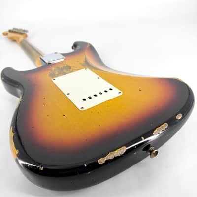 2023 Fender Custom Shop ’56 Heavy Relic Stratocaster – 3 Tone Sunburst image 15