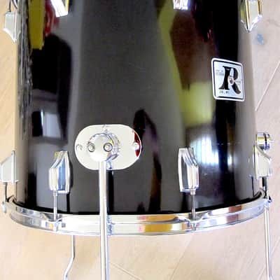 18" x 16" Rogers Floor Tom with Legs, Black Wrap - Vintage 1970s image 3