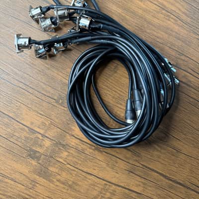 DIYTECH Cables 12 XLR Male to Female Passthrough Cables 2025 - Black / Silver image 1