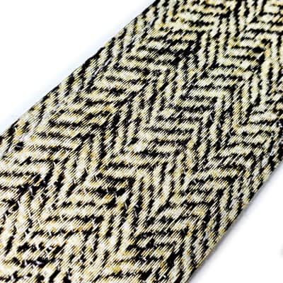 Tweed Pattern Premium Leather Guitar Strap-Black White Tweed Design Leather Guitar Strap -Leather Guitar Strap-Acoustic, Electric Bass Guitar image 2