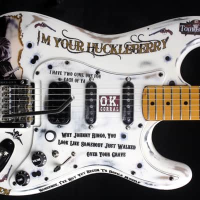 Custom Painted and Upgraded Ultra Rare (MIK) Mid 80's Arbor T-516 Guitar - Aged and Worn With Custom Graphics and Matching Pickguard image 2