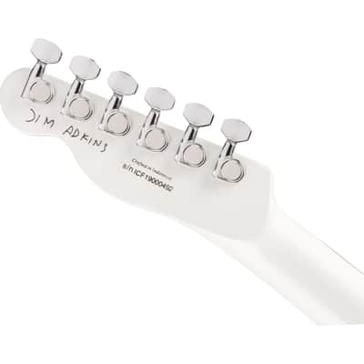 Used Fender Jim Adkins JA-90 Telecaster Thinline - White w/ Laurel FB image 5