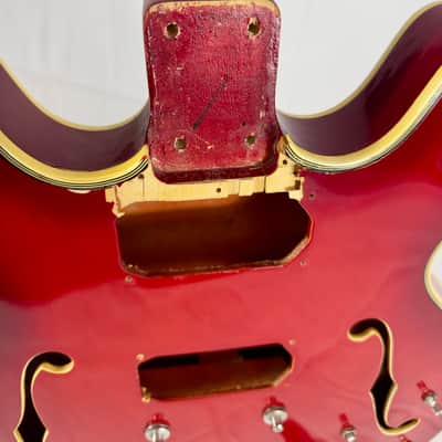 Epiphone Riviera EA-250 Hollowbody Electric Guitar Body MIJ Japan 1970’s - Red image 5