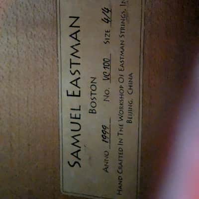 Cello Samuel Eastman VC100 4/4 size 1999 image 9