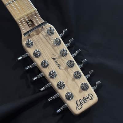 OOPEGG Teressa "Prototype" 12 strings S-S-S w. Fixed Bridge / Lime Green Metallic image 3