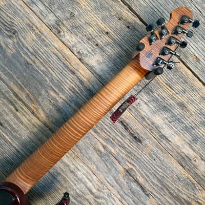 Ernie Ball Music Man JP15 7-String Electric Guitar - Red Tide Quilt image 6