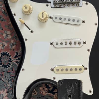 Fender Squier Stratocaster MIK 1990s black relic w/ Bootstrap pickups image 5
