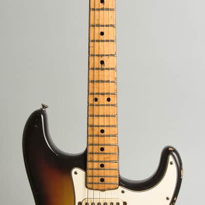 Fender Stratocaster Solid Body Electric Guitar (1971), ser. #308316, original black tolex hard shell case. image 8