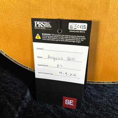 *PRS Roadshow Demo* PRS SE Angelus 60 A60E Acoustic Electric - Natural image 13