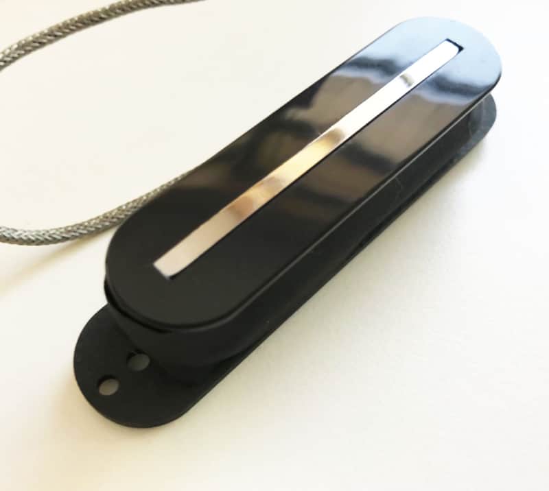Fox Guitars Black Single Rail Guitar Pickup Strat Sized ceramic magnets image 1