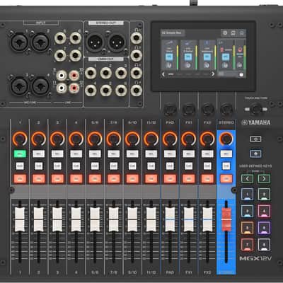 Yamaha MGX12V 18-Channel Digital Mixer & Dual USB-C Audio/Video Interface, Black image 1