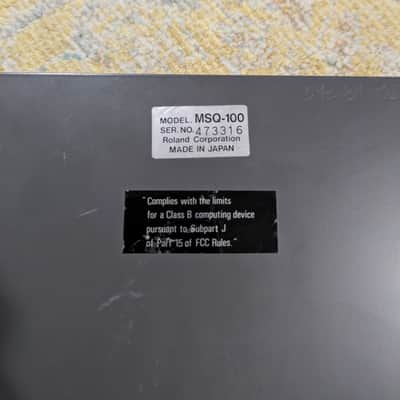 Roland MSQ-100 MIDI Digital Keyboard Recorder 1984 - 1986 - Black image 3