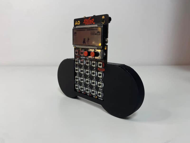 3D-Printed Pocket Operator Case with Stand – Retro Handheld Game Console Grip Ergonomics for Music Creation 2024 - PLA image 1