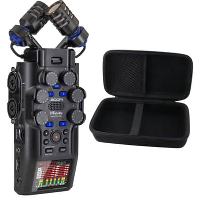 Zoom H6studio Handheld Recorder - H6 Hard EVA case Bundle