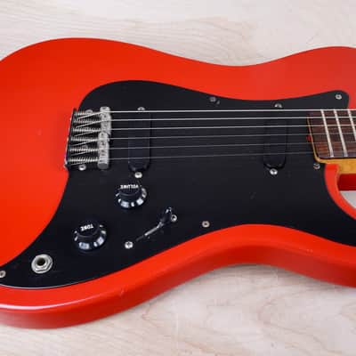 Fender Bullet S-2 1981 Red USA "V" Neck Telecaster Style SS w/ Bag image 4