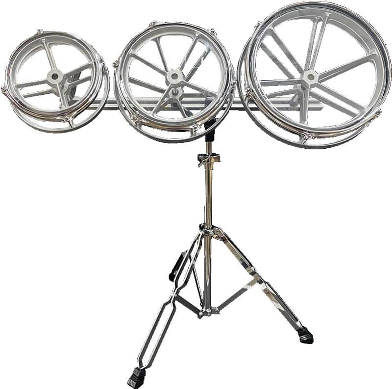Cardinal Percussion Spin-tuned Tom Set with Stand - 8/10/12 inches image 1