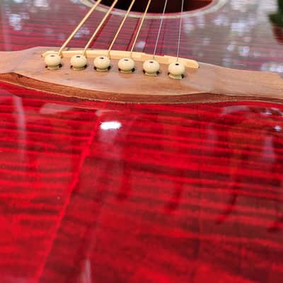 Ibanez AEG240-TRS Thinline Acoustic Electric Guitar w/ Fishman 2014 - Transparent Red Sunburst image 15