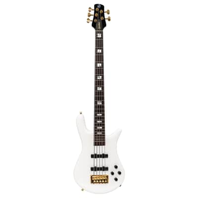 Spector Euro Classic 5 Solid White Gloss - 5-String Electric Bass image 1