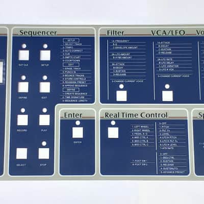 Brand New E-mu Emulator II+ Replacement Main Control Panel Overlay - MINT & NEW! image 1