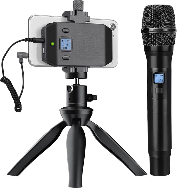 Handheld Microphone for iPhone/Android Phones Interview, Professional Recording Mic for Sing Video Vlog YouTube TikTok Facebook Livestream image 1