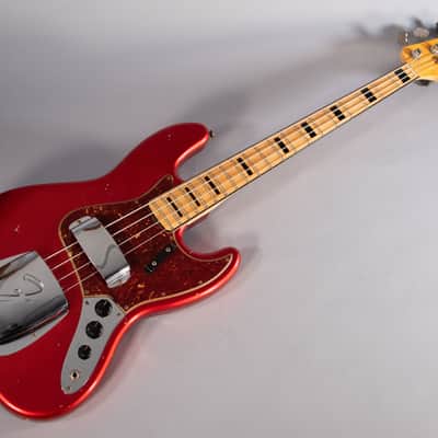 Fender Custom Shop 1968 Jazz Bass Journeyman Relic Mn Aged Candy Apple Red 2022 - Aged Candy Apple Red image 6