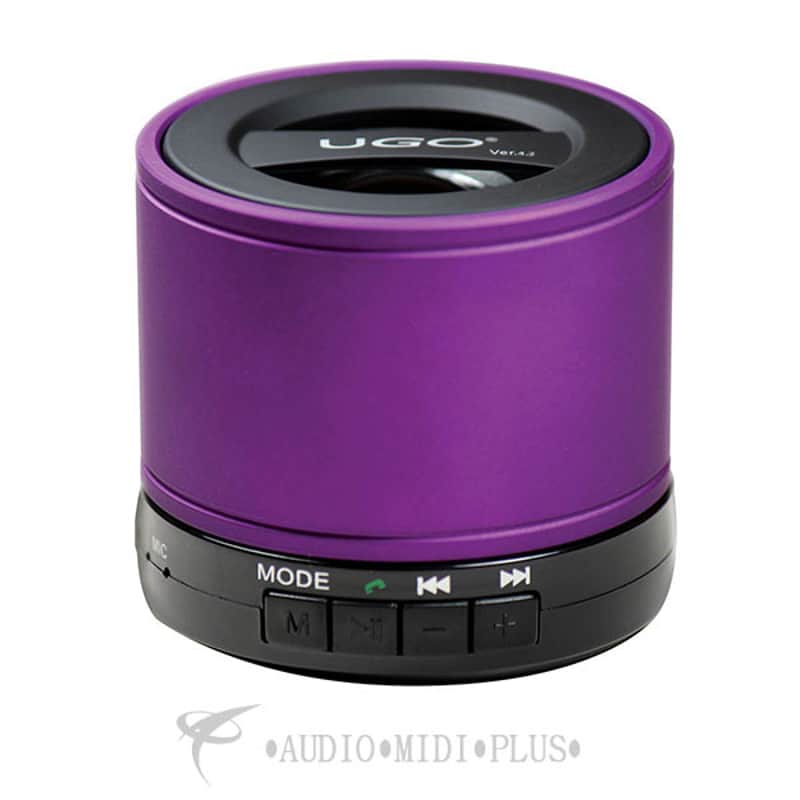 UGO Purple Portable Bluetooth Speaker with SD Card Playback and Radio image 1
