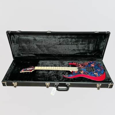 Schecter USA Custom Shop Sunset Extreme 6 Stabilized Top Electric Guitar - Blue/Red image 12