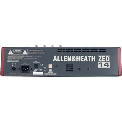 ALLEN & HEATH ZED-14 USB sans effets - 6 in mono, 4 stéréo, 4 AUX image 2