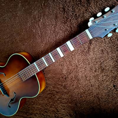 Extremely Rare Vintage 1950s Herrnsdorf Markneukirchen Jazz Guitar Made In Germany image 6