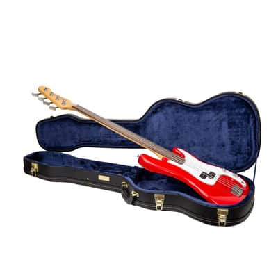 Crossrock Wood Case fits right-hand Precision Bass Style Guitars-Black image 1