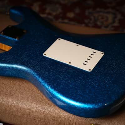 Fender USA Custom Shop 62 Flamethrower Stratocaster Relic Blue Sparkle image 17