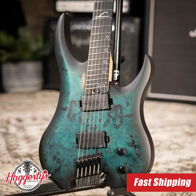Legator Ghost G6FSS-DS Super Shred 6-String Multi-Scale Electric Guitar - Dark Sapphire with Gig Bag image 1