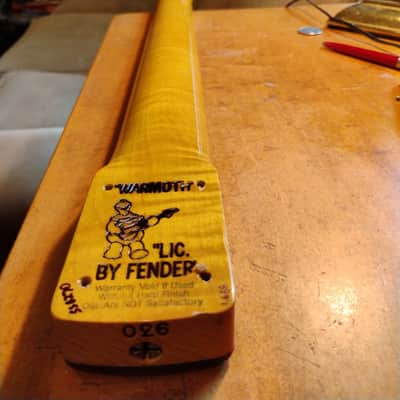 Warmoth Fender Stratocaster Neck 2010's - Nitrocellulose Lacquer Vintage Tint image 9