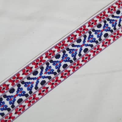 PERRI's Hootenanny Red White and Blue Nylon Guitar STRAP - new - 2" wide image 4