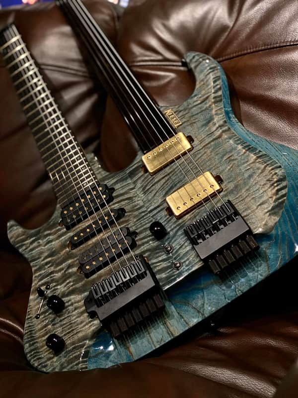 Kiesel Double-Neck Osiris 2020 Aurora Blue image 1