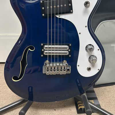 Danelectro 66BT Baritone Electric Guitar - Transparent Blue - Brand New w/Free Gigbag image 2