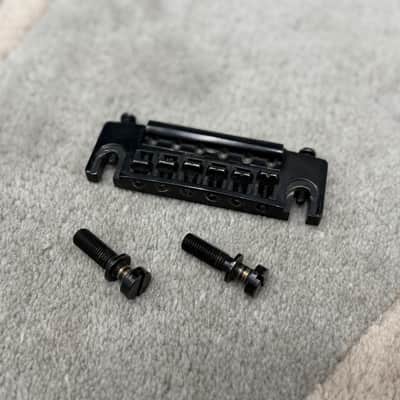 Vintage Schaller 455 Intonable Wraparound Bridge Tailpiece Germany 1980s rare black image 1