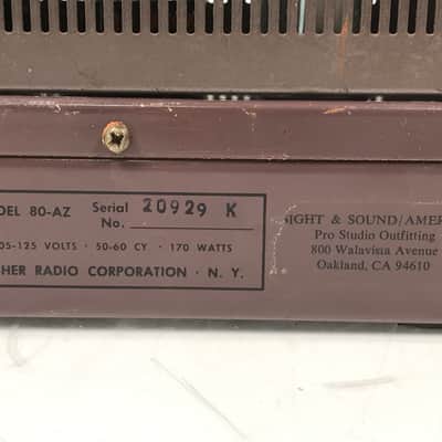 Pair Vintage The Fisher Model 80-AZ Tube Amplifier (Rare Military Version) image 2